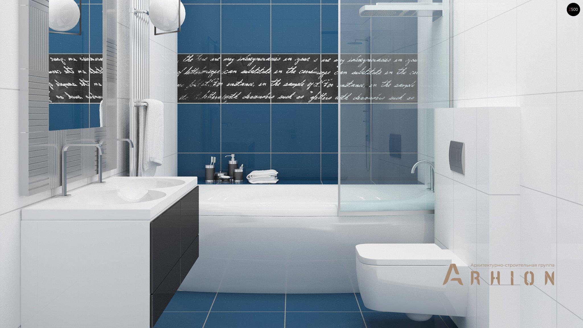 10. Проект одноэтажного дома в современном стиле с четырехскатной, Z24 GL, площадью - 141 кв c терассой, гаражом